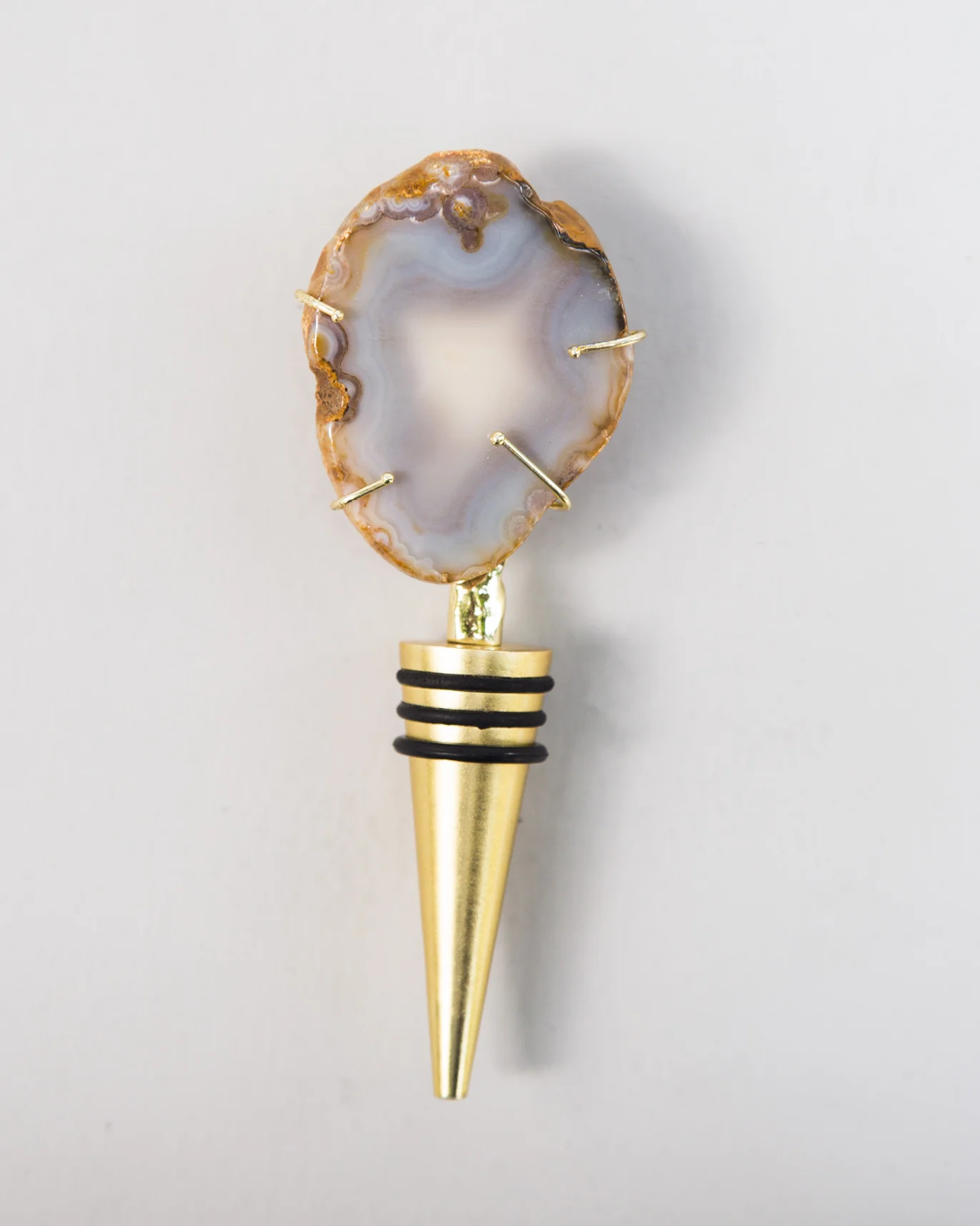 Agate Bottle Stopper - Grey