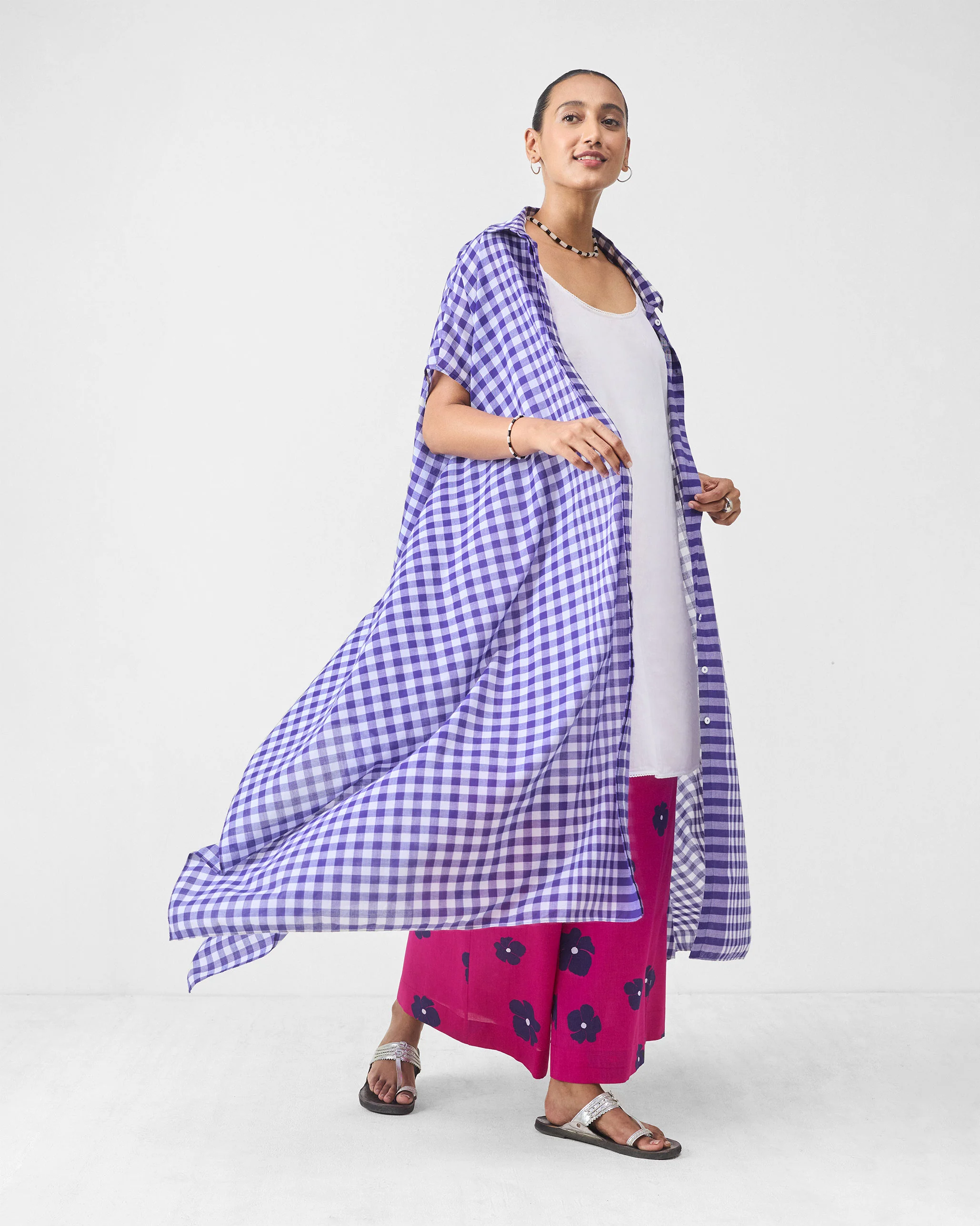 Basic Pyjama - Fuchsia & Purple Printed - Image 6
