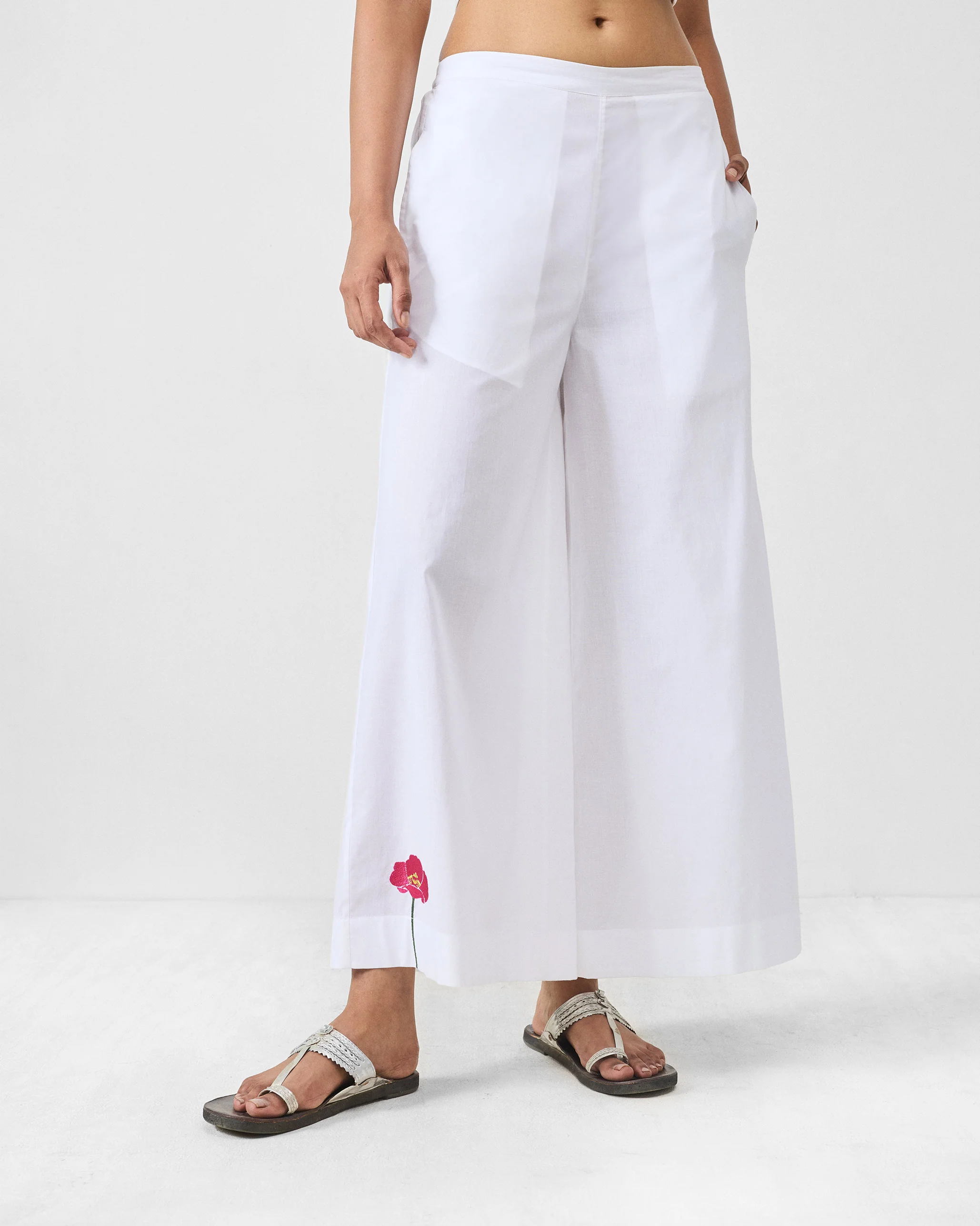 Basic Pyjama - White & Fuchsia