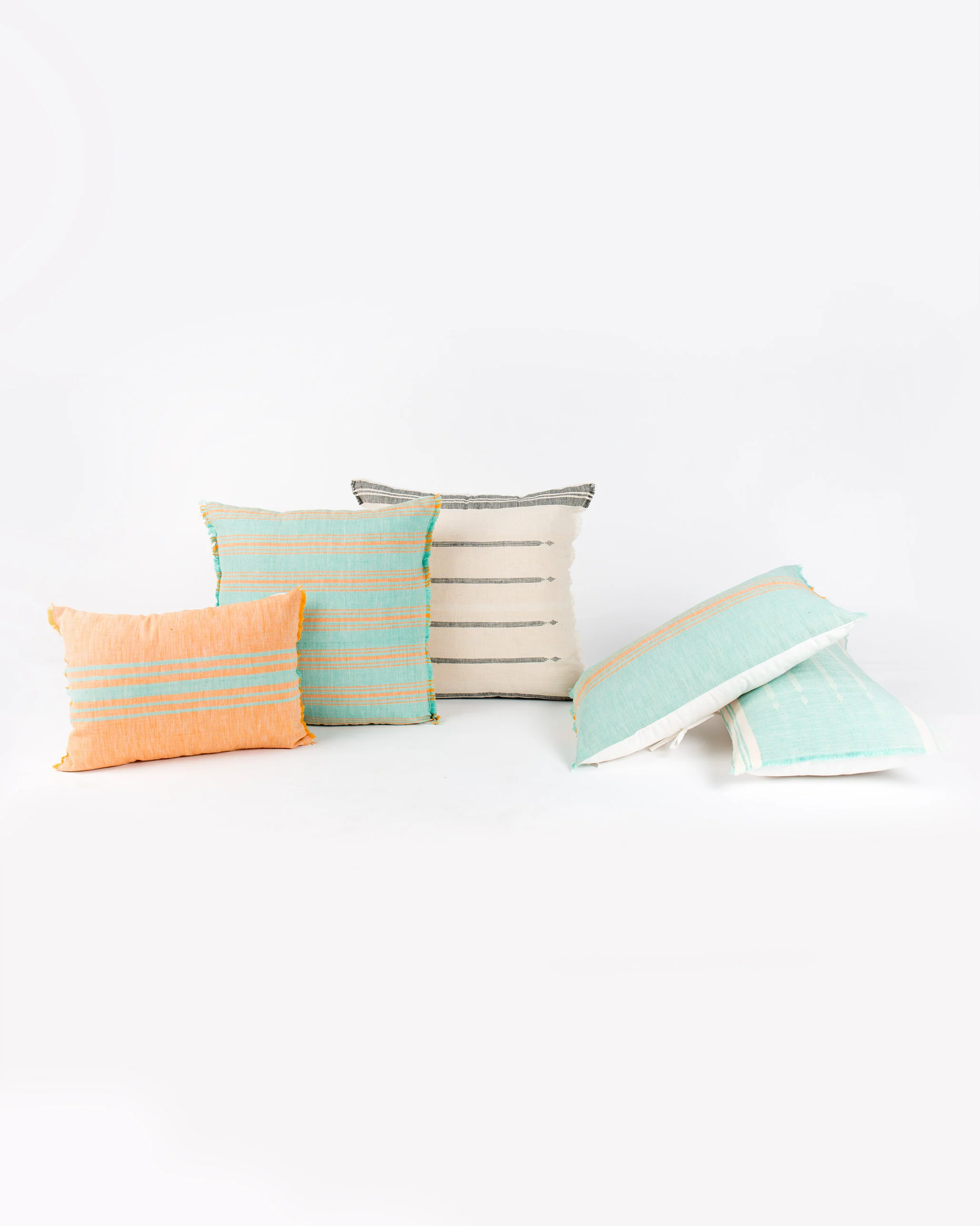 Ber Ber Stripe Pillow Cover - Aqua - Image 2