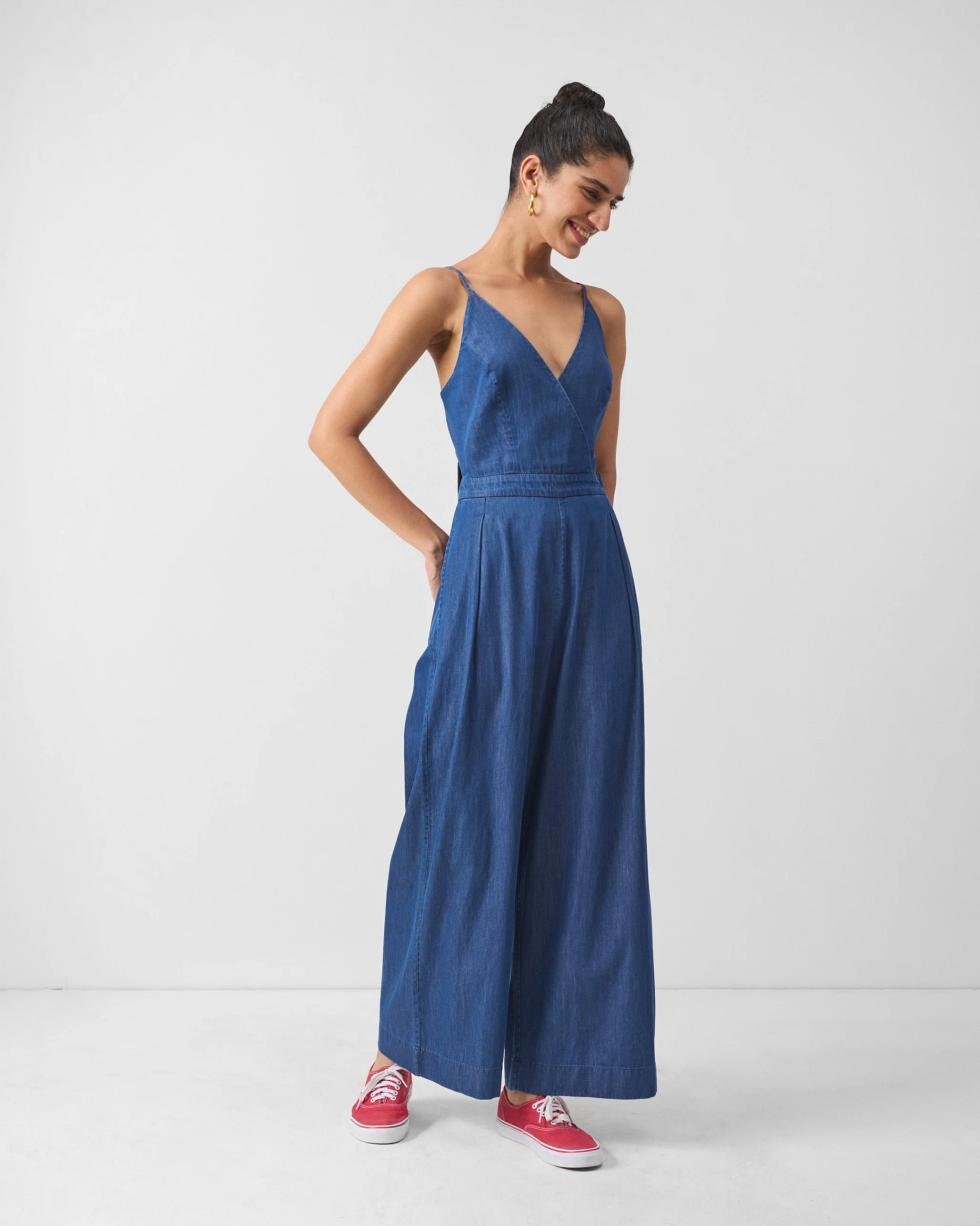 Bow Jumpsuit - Denim