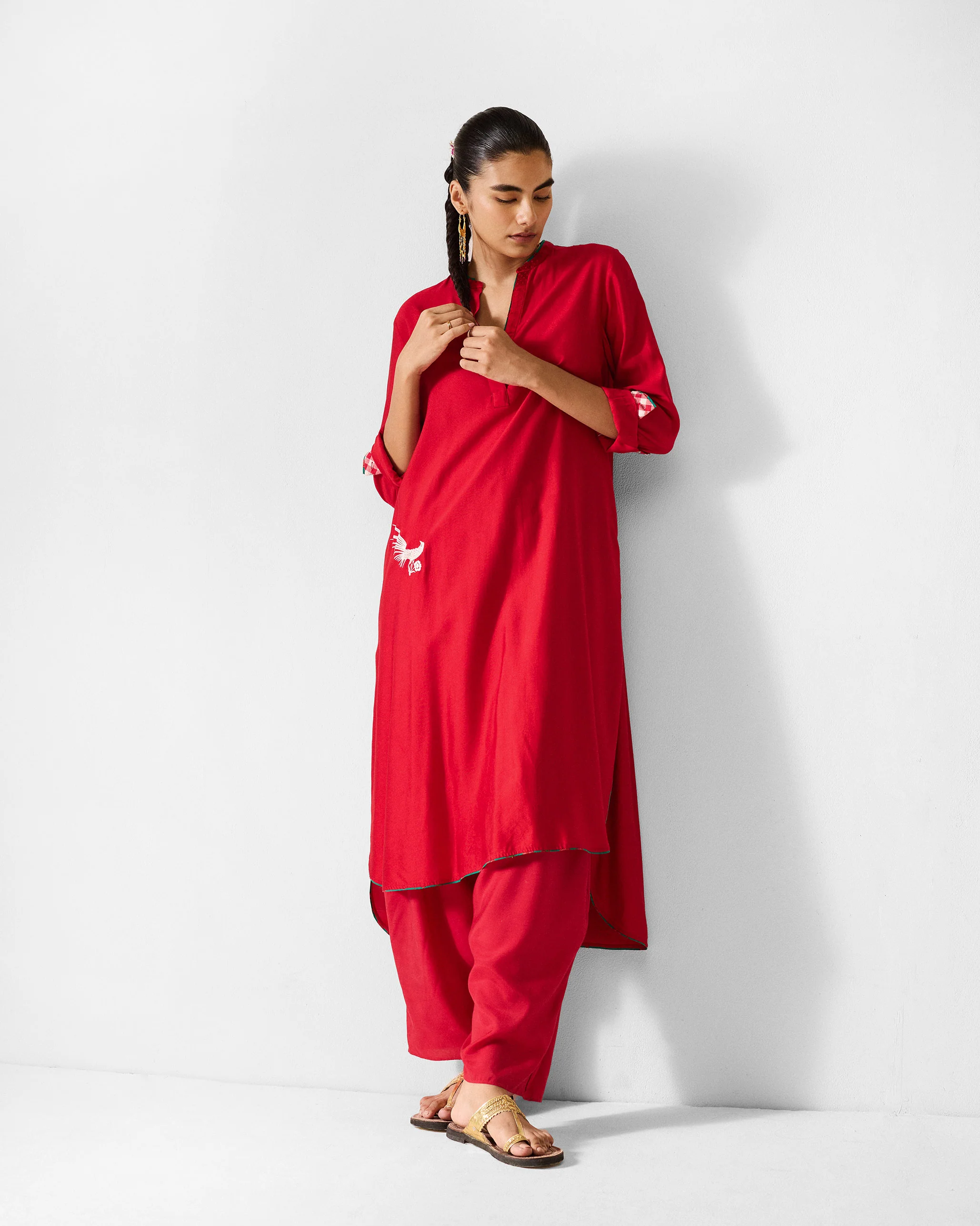Chaand Kurta - Red - Image 9