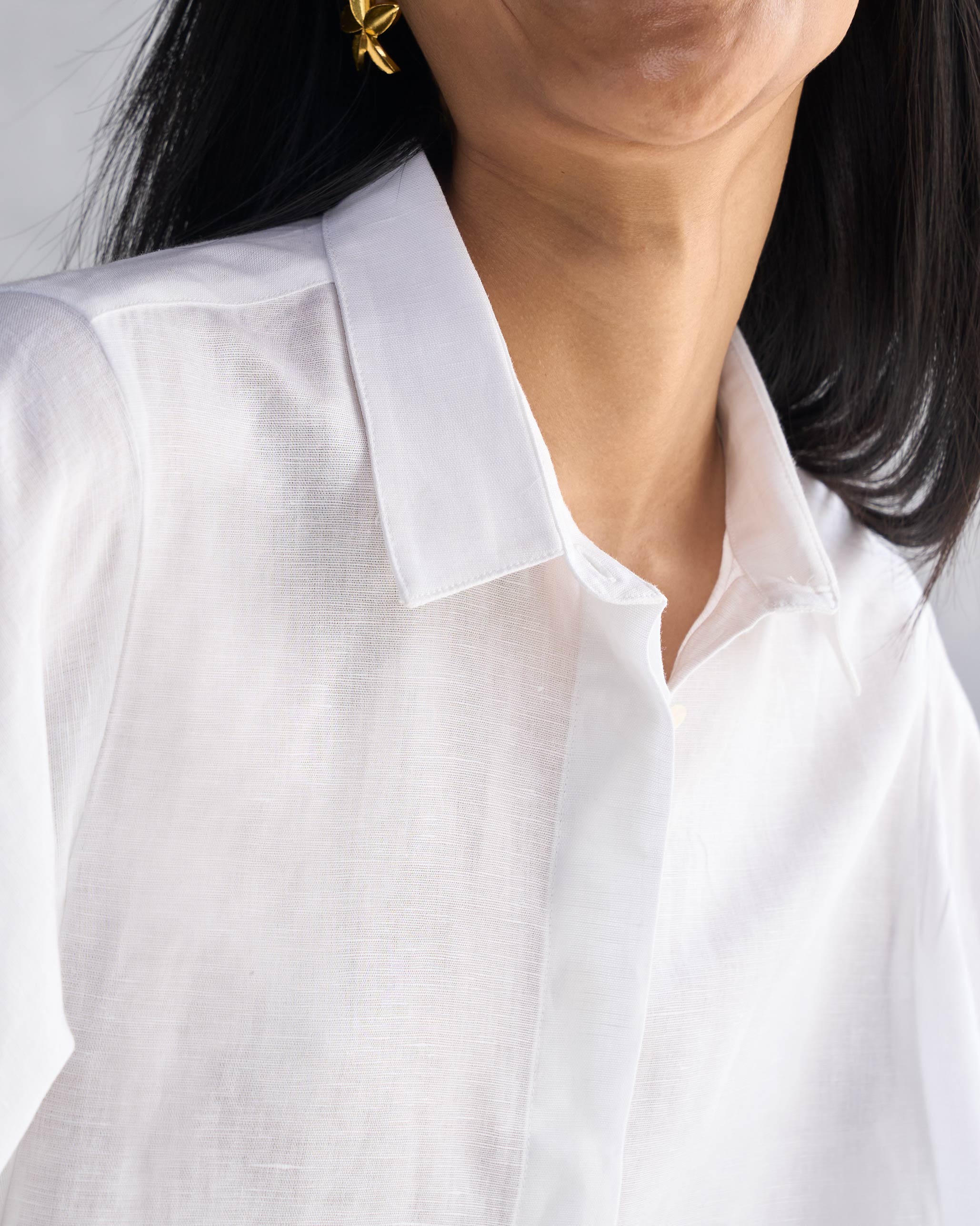 Drop Armhole Shirt - White - Image 2
