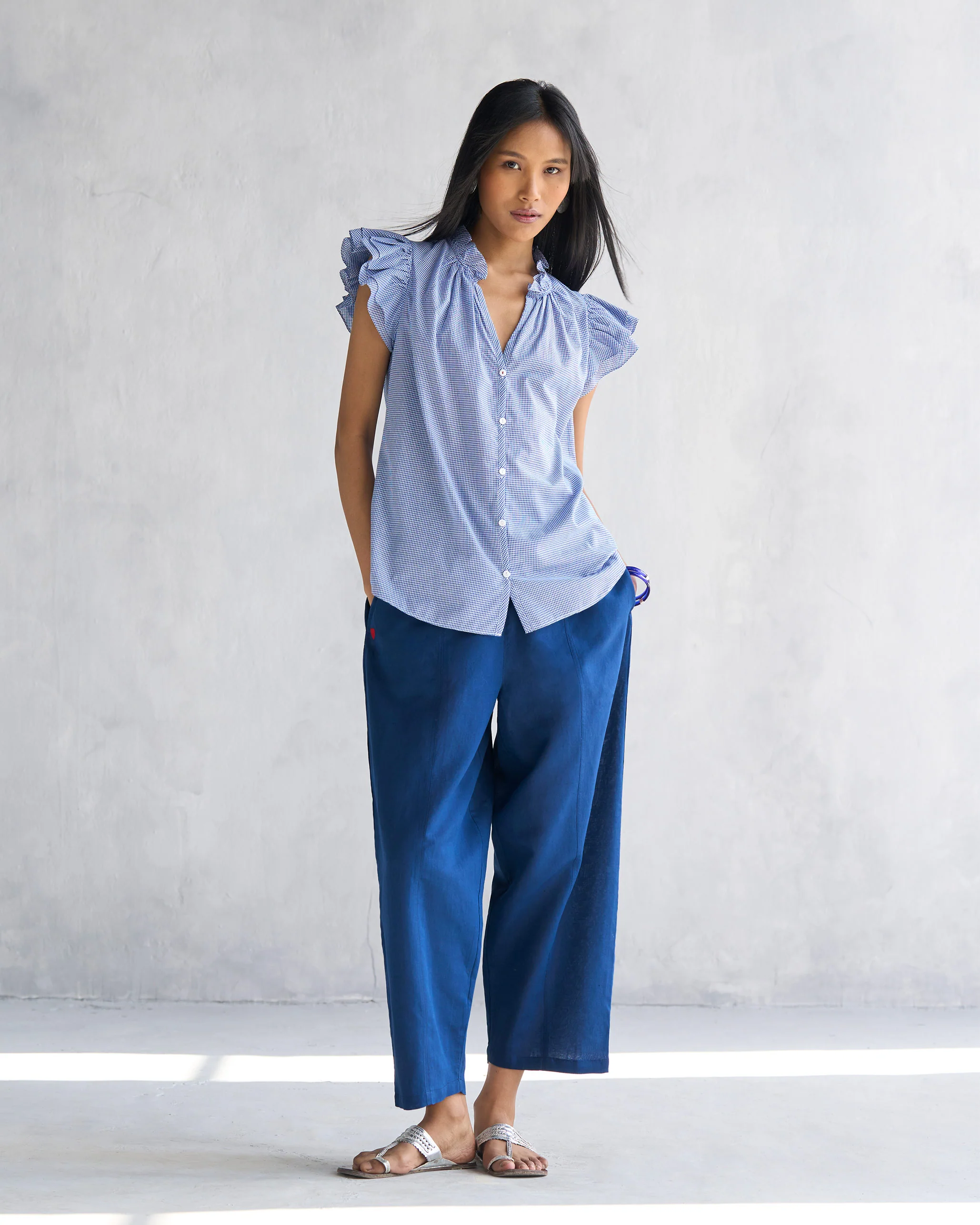 Flayer Drawstring Pants - Navy - Image 4