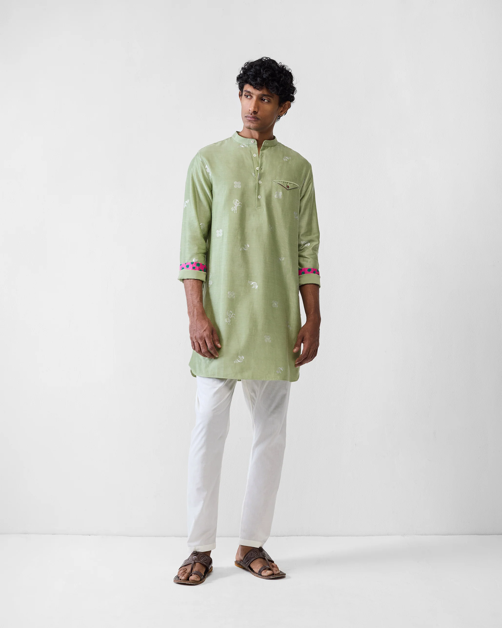 Fort Kurta - Mint Printed