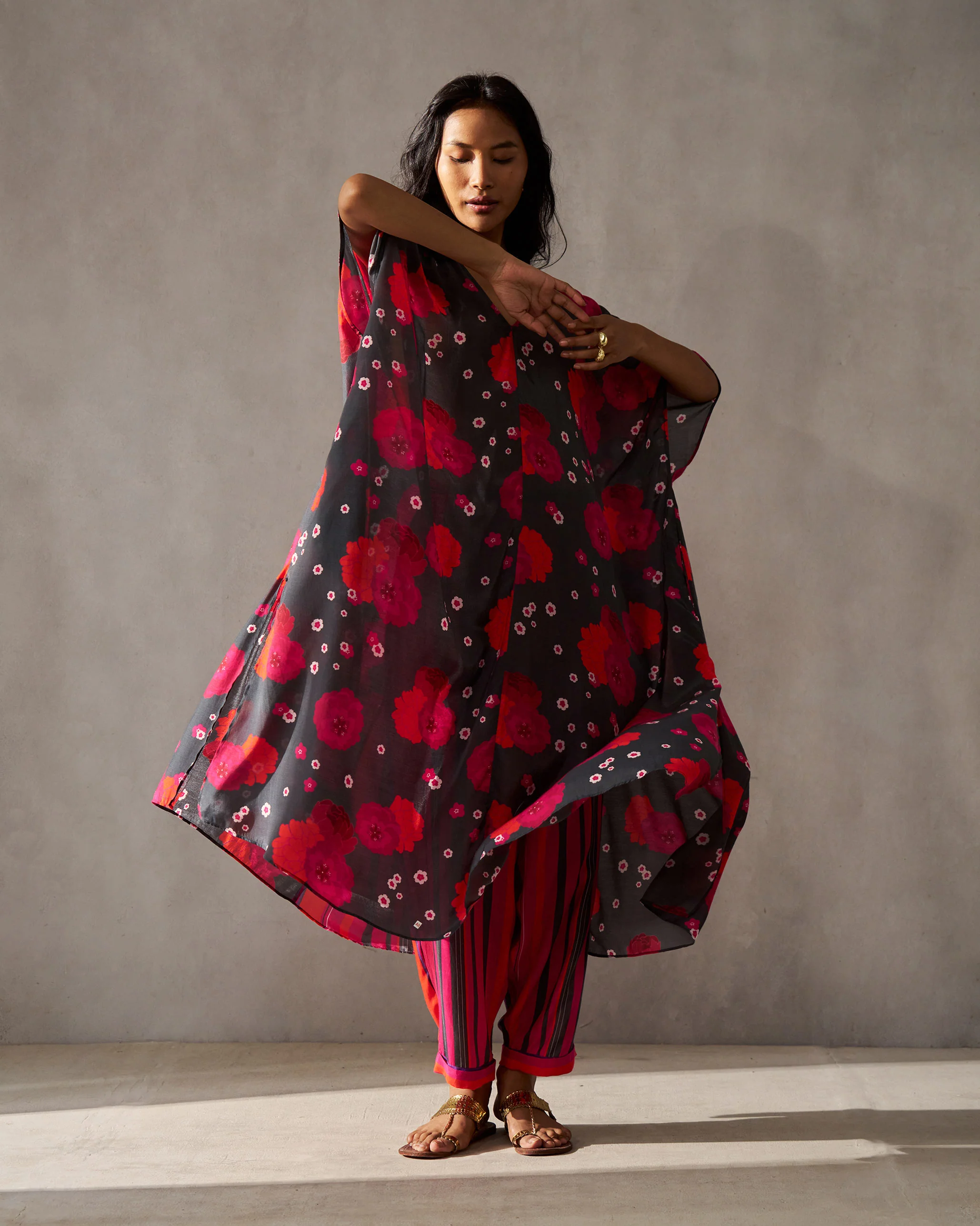 Gusset Kaftan - Multi Color - Image 5