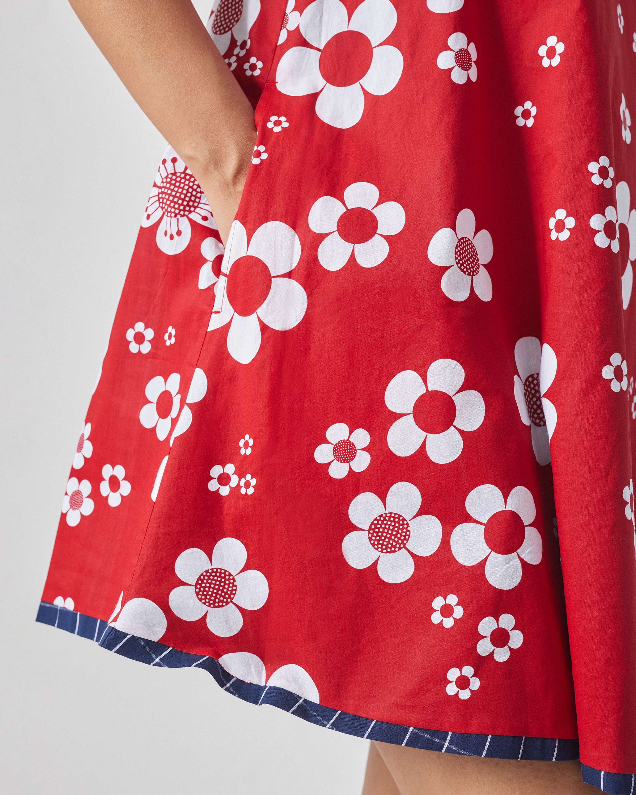 Kawaii Reversible Dress - Navy & Red - Image 11