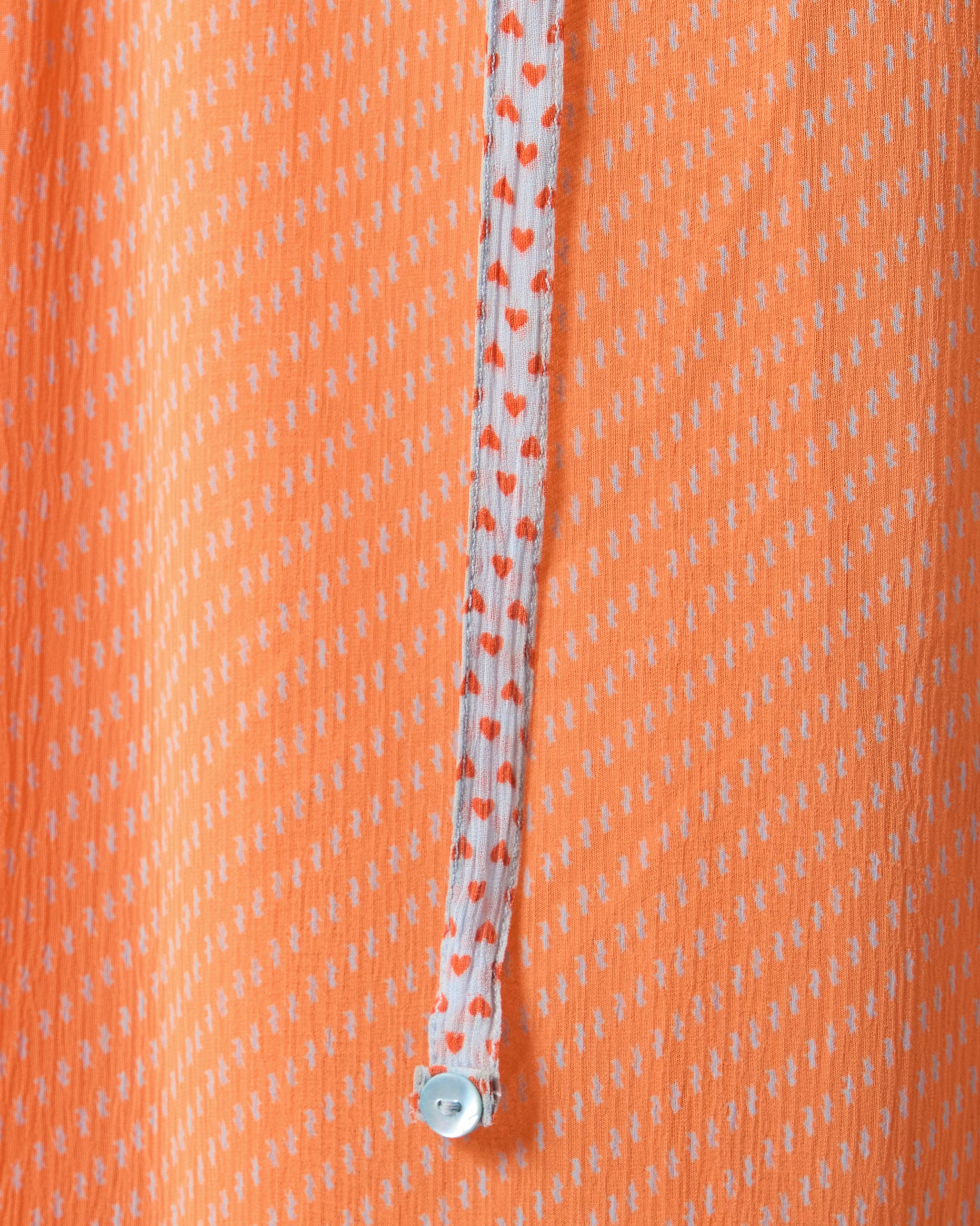 Luma Dress - Orange & Ice Blue Printed - Image 7