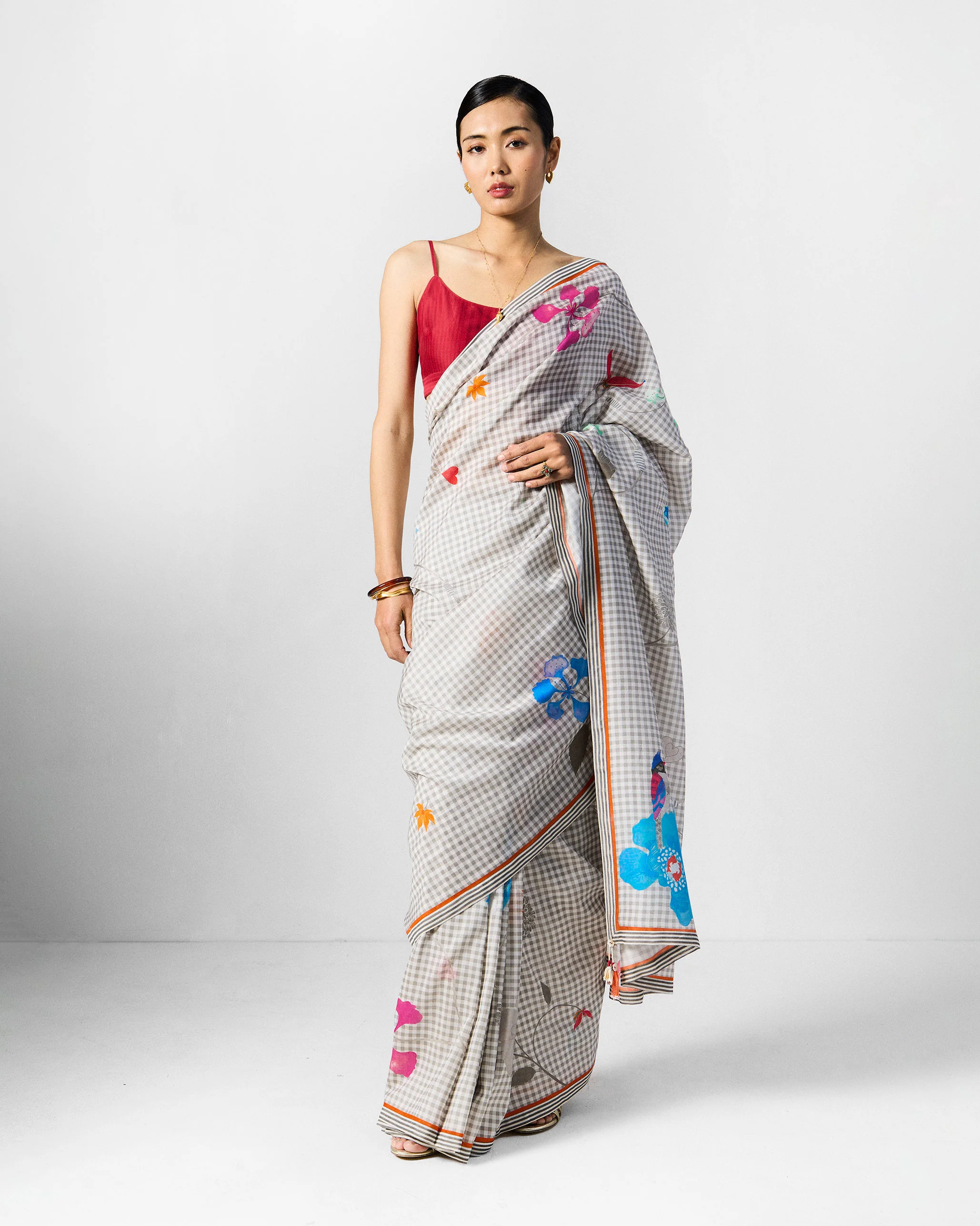 Lyla Sari - Grey & White Printed