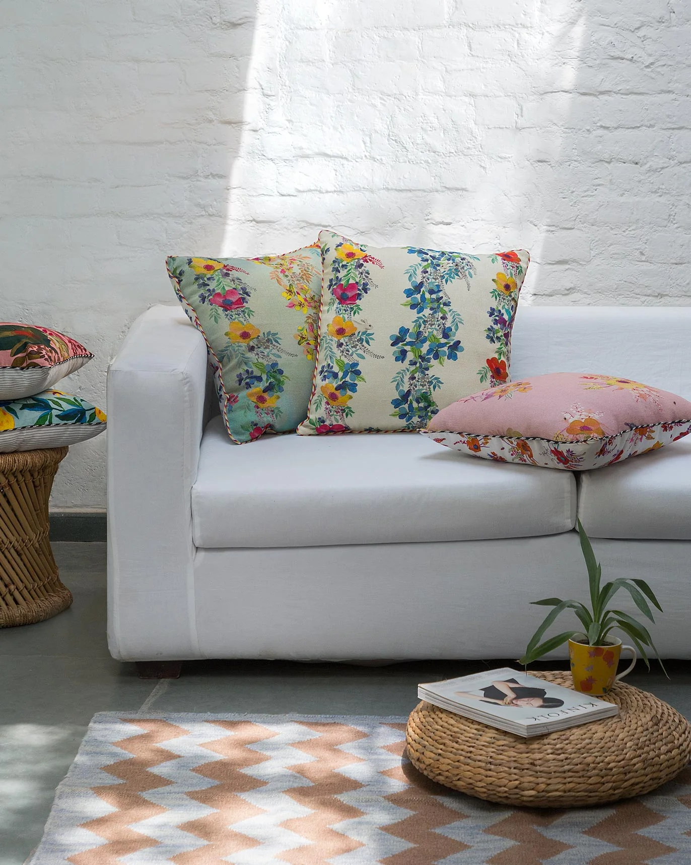 Mid Summer Cushion Cover - Blue - Image 2
