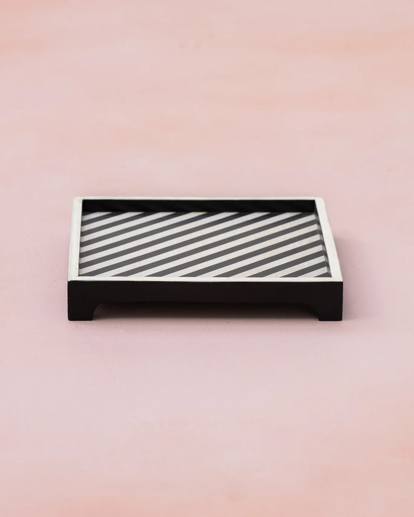 Mime Stripe Wooden Tray - Small