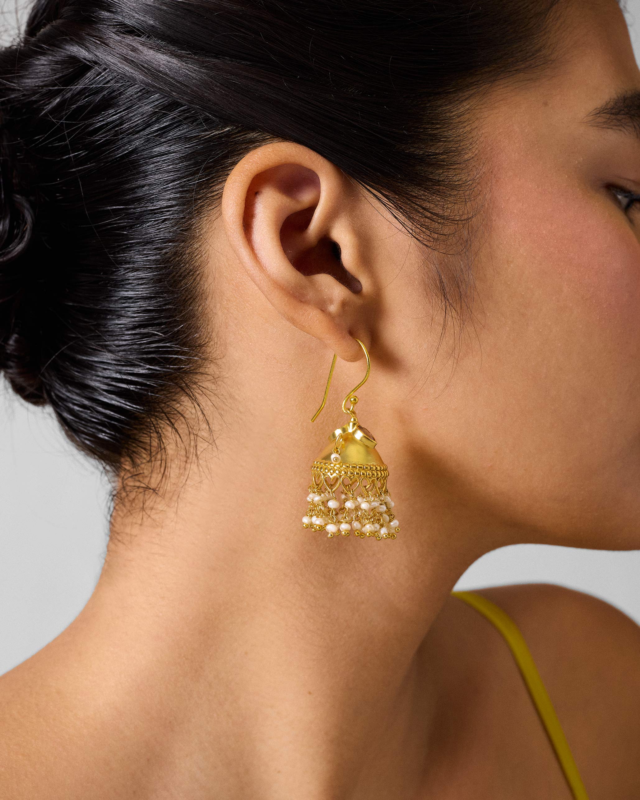 Moti Jhumka - Gold