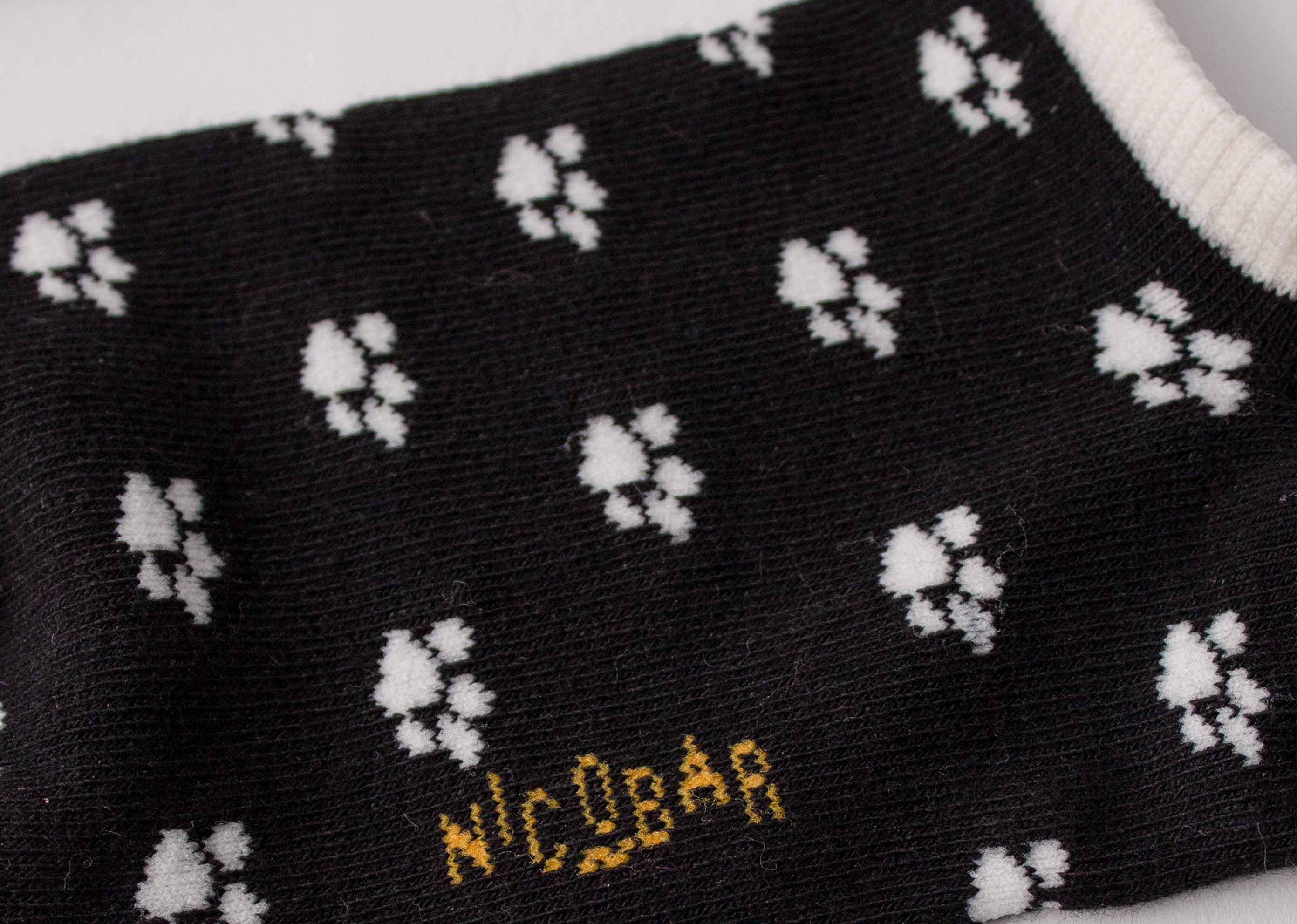 Paw Print Socks - Black & White - Image 3
