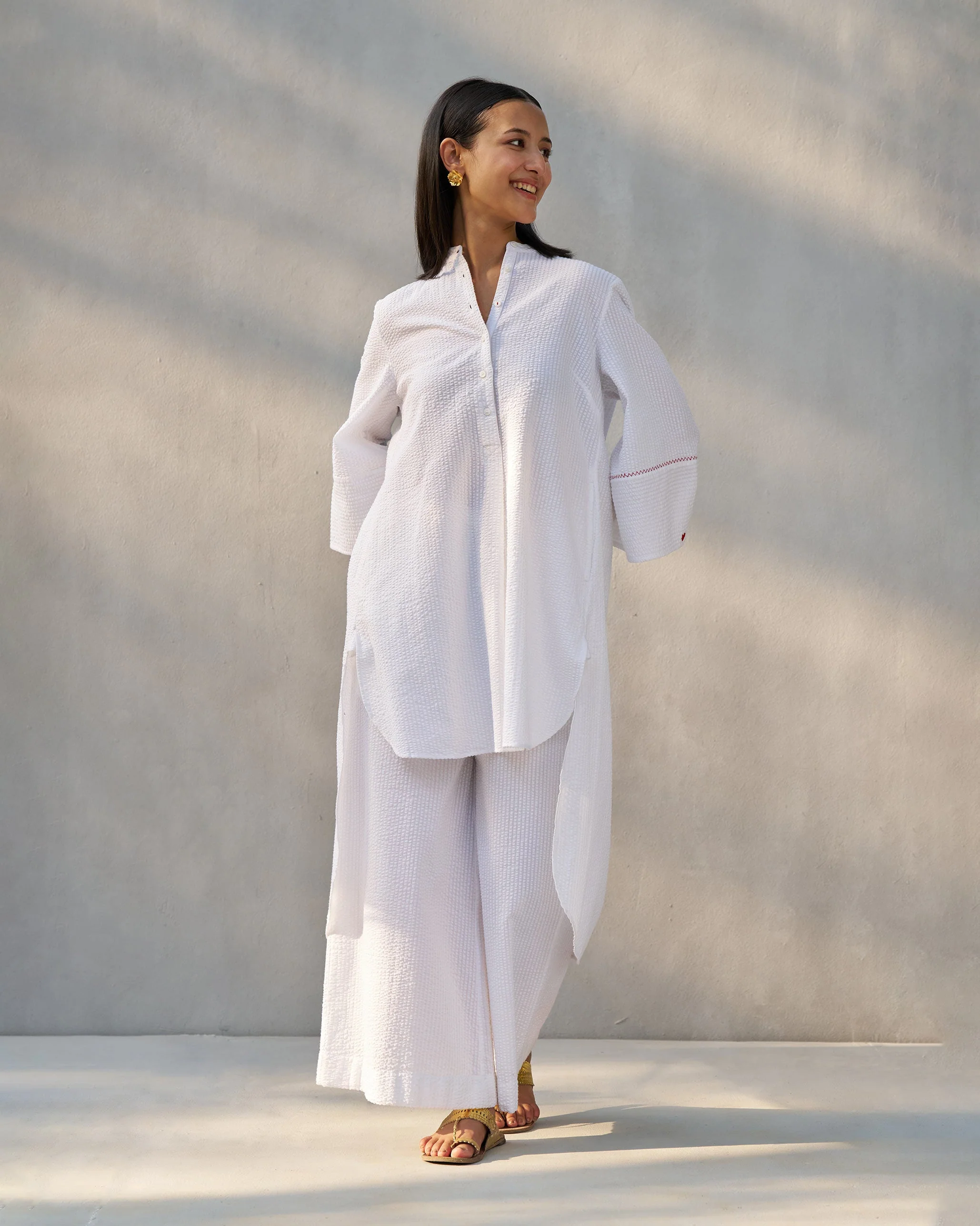 Pema Top - White Seersucker - Image 7