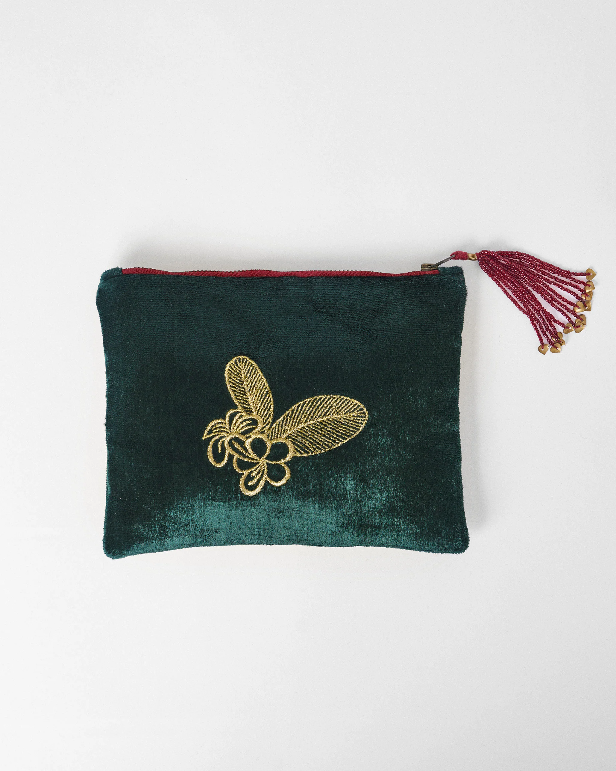 Plumeria Pouch - Green