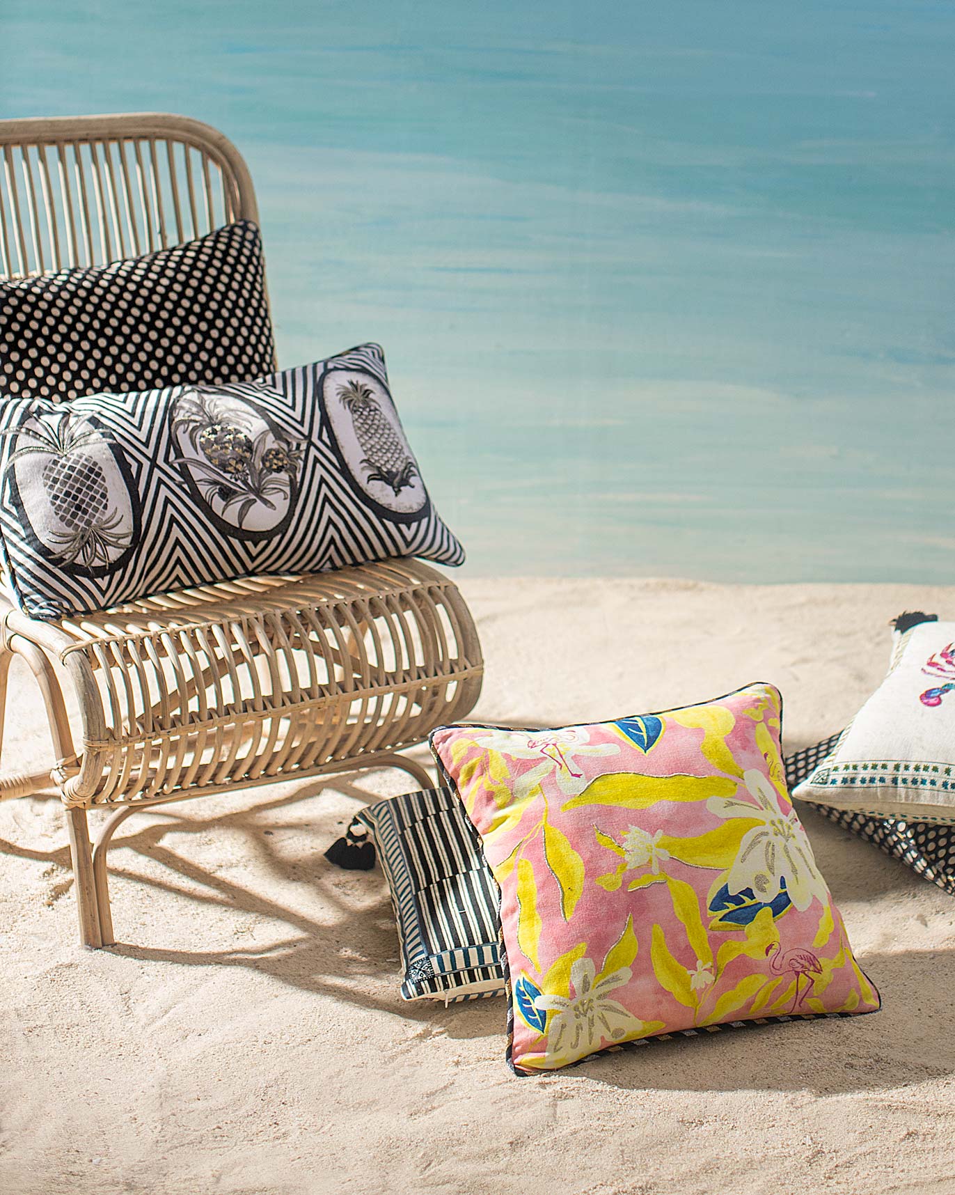 Seagrass Cushion Cover - Pink - Image 2