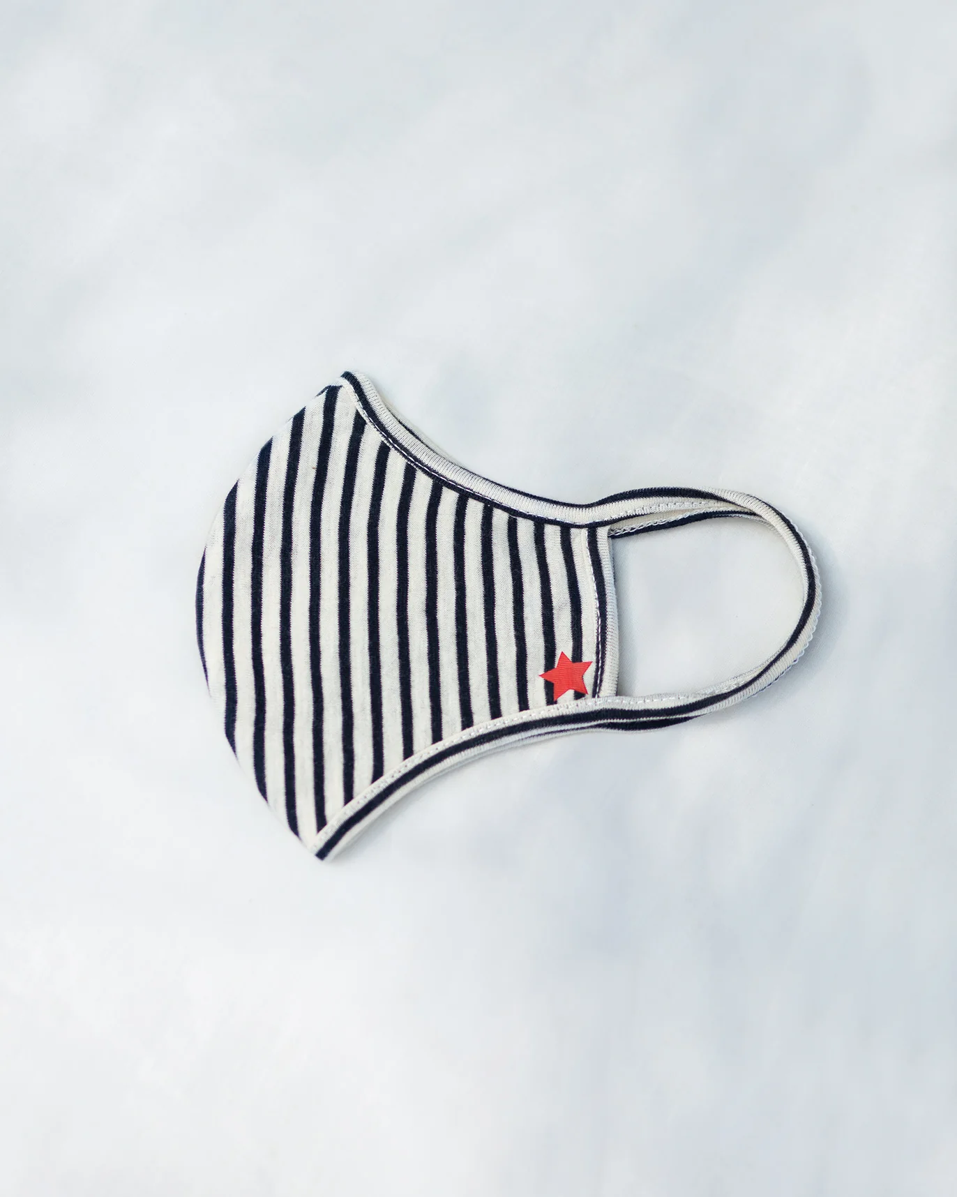Stripey Knit Mask - Black & White