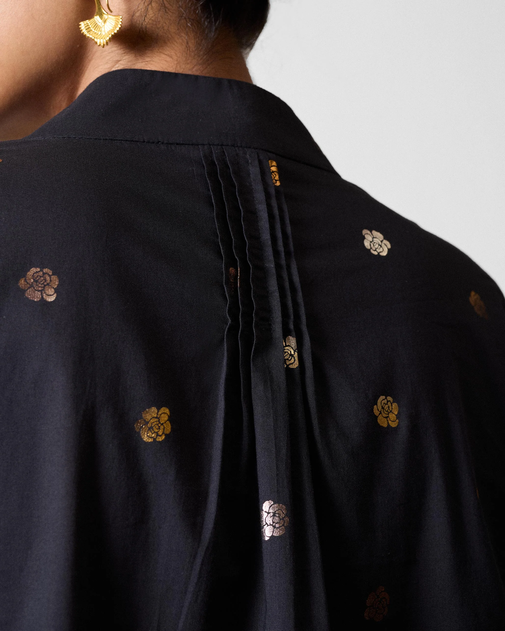 Tangier Top - Black & Gold Printed - Image 4