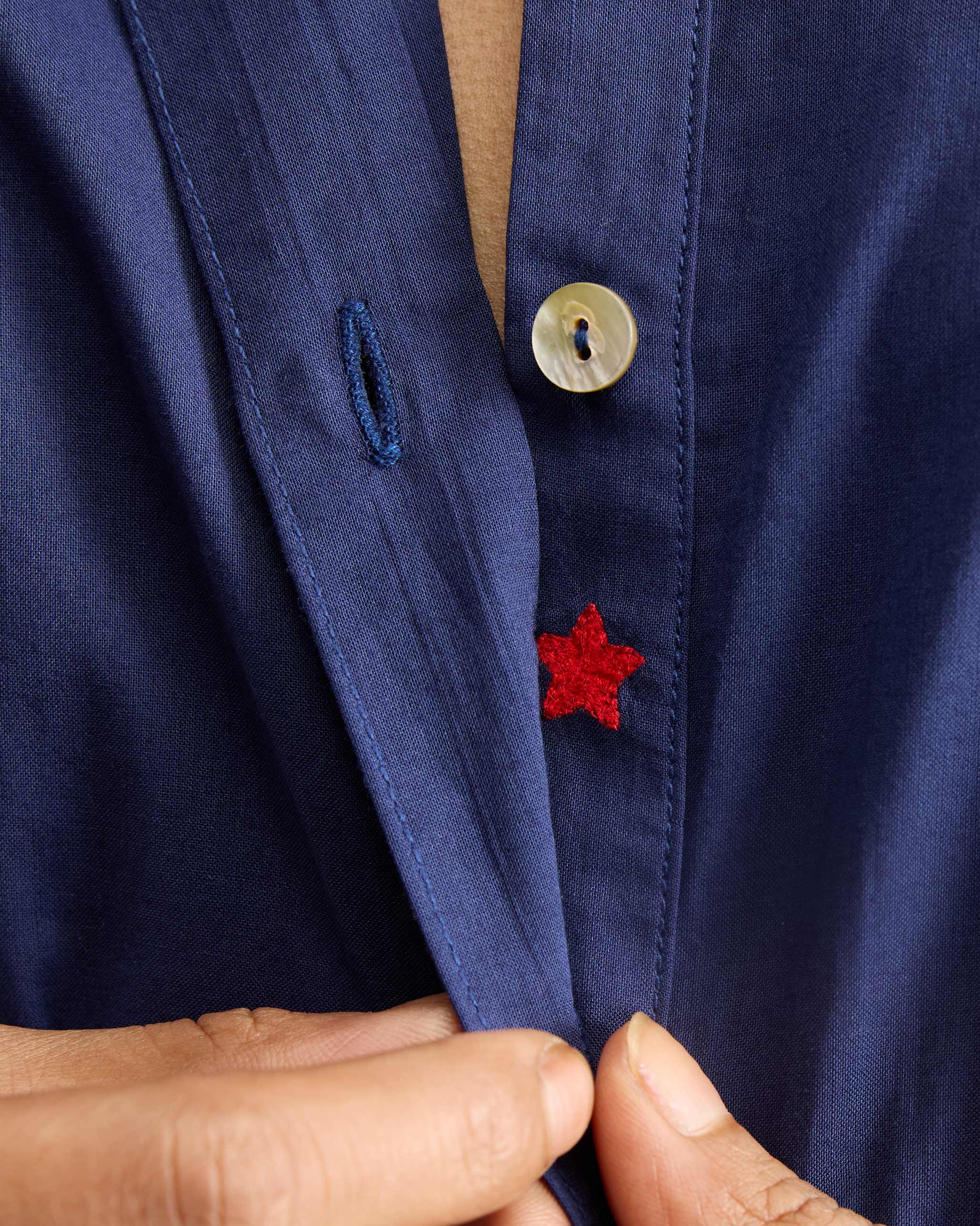 The Basic Mid Length Kurta Set - Ink Blue - Image 5