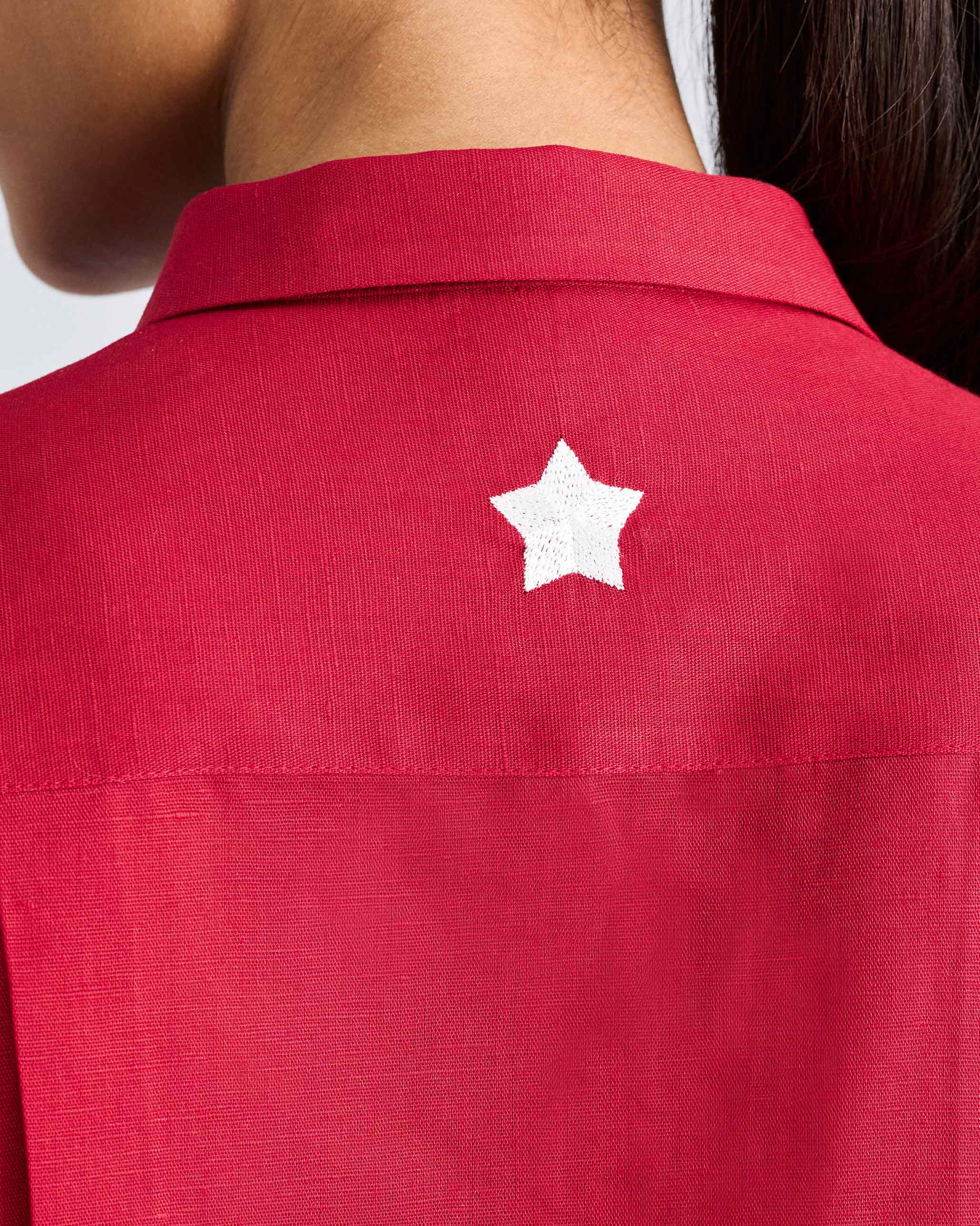 The Drop Armhole Shirt Set - Red - Image 3