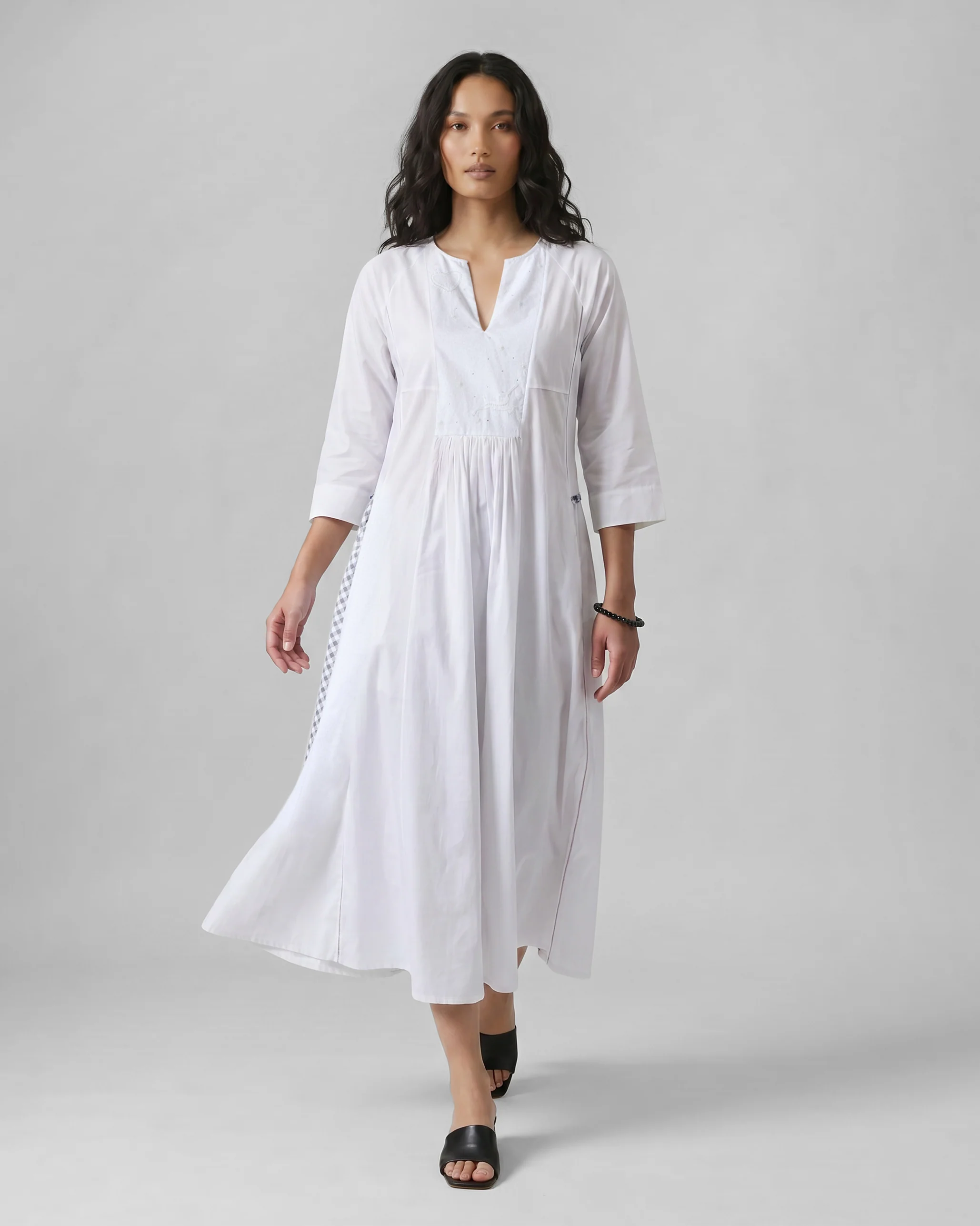 Torsa Kurta - White Embroidered - Image 6