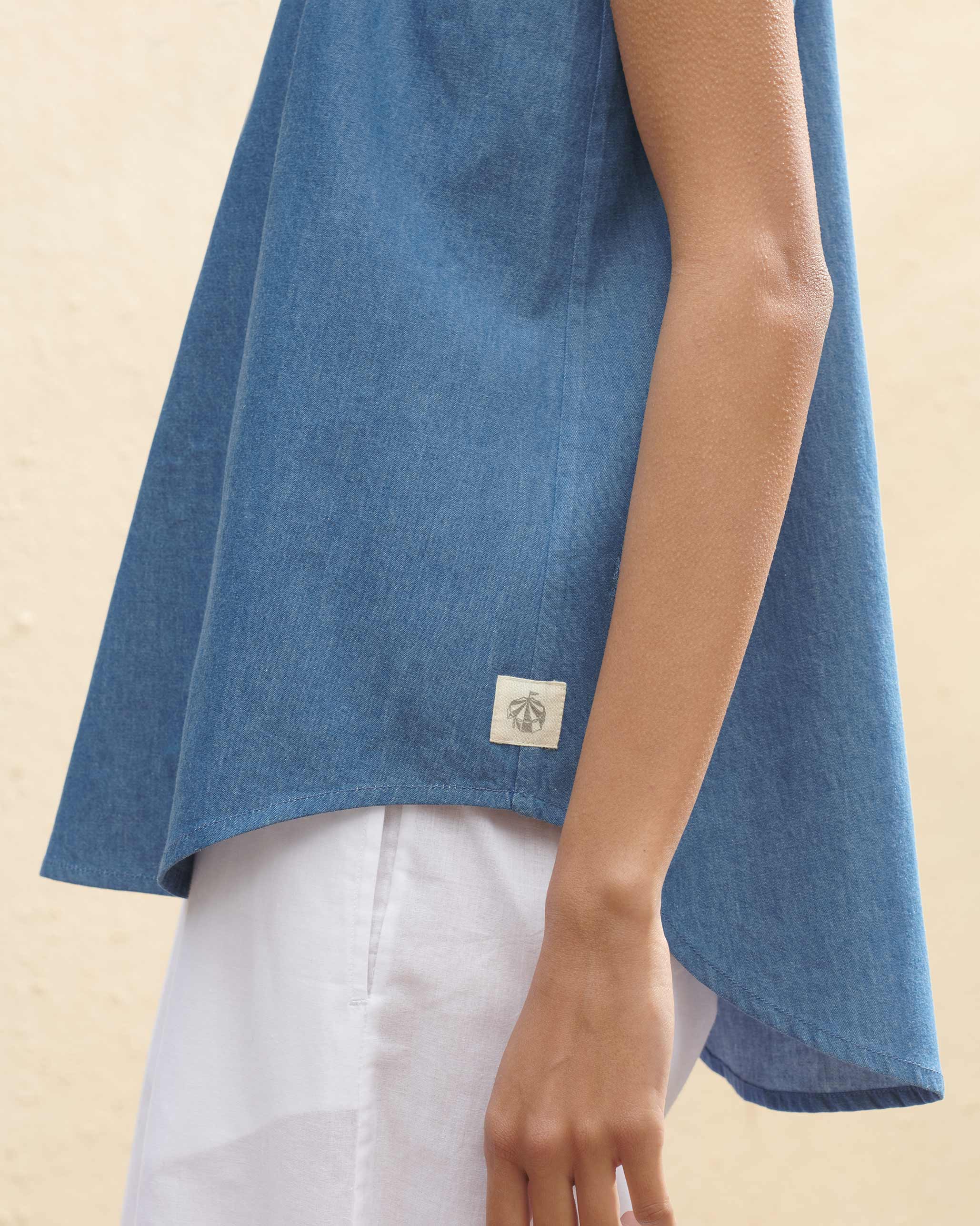 Ukiyo Racerback Tank - Light Blue - Image 4