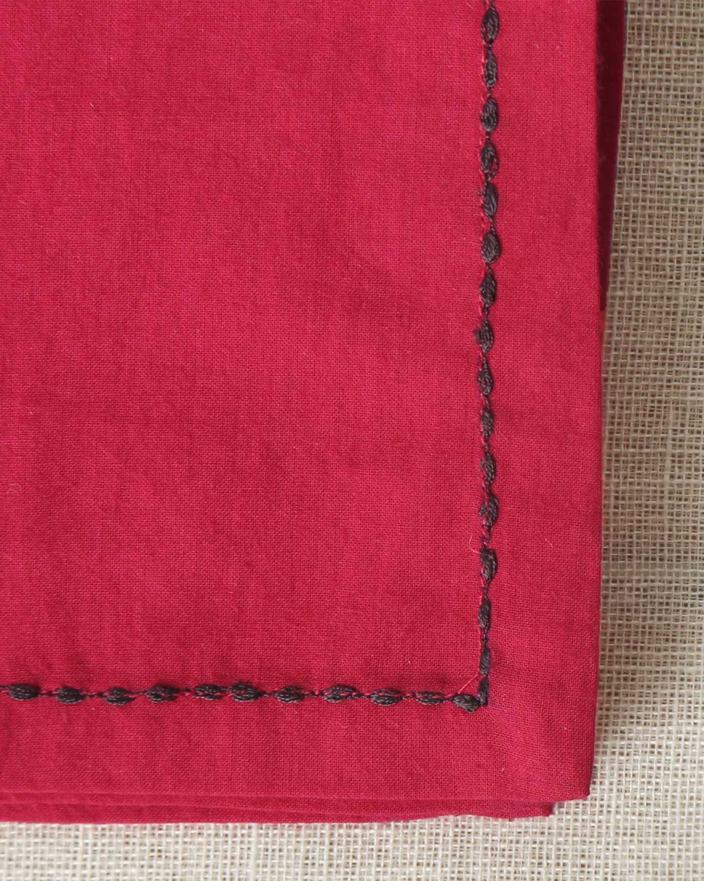 Verandah Cocktail Napkins (Set of 6) - Fuchsia & Charcoal - Image 2